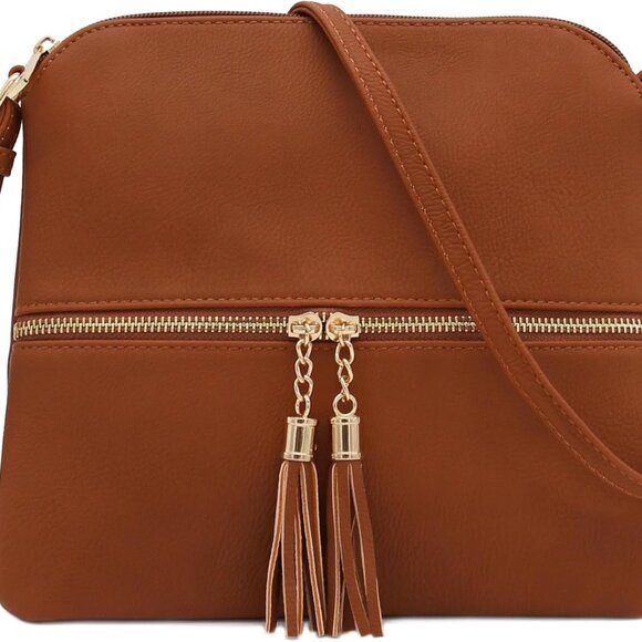 Other - Lightweight Medium Crossbody Bag with Tassel